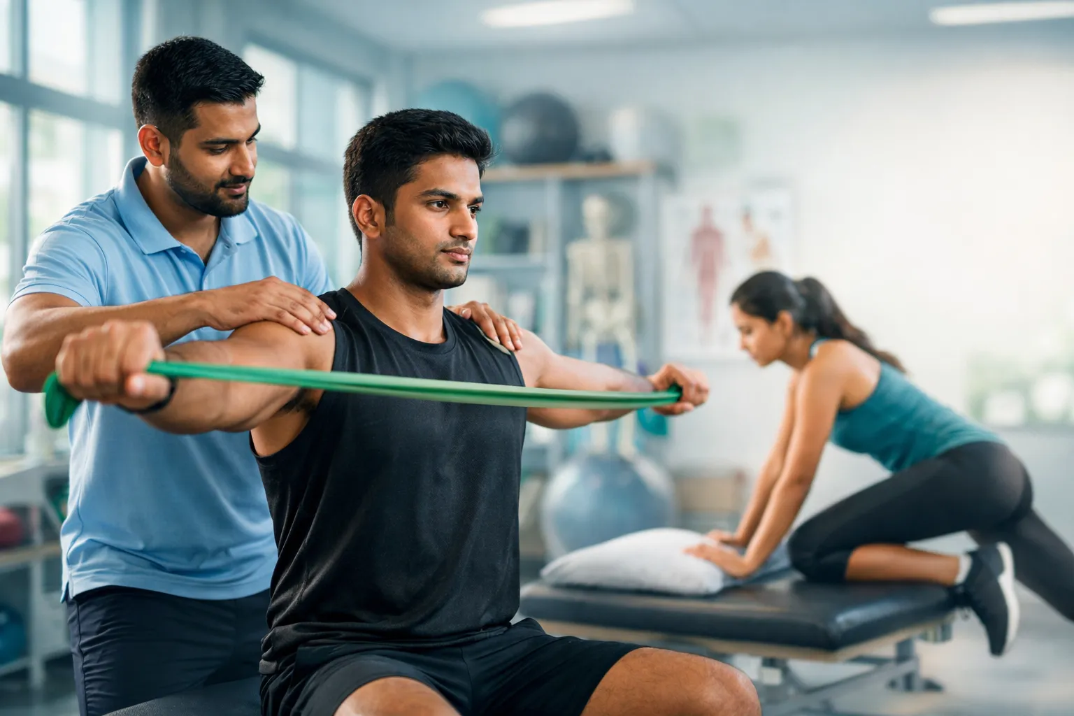Athlete undergoing targeted muscle rehabilitation at SPARC Physio